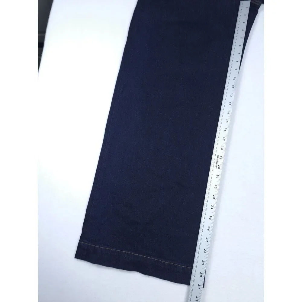 Ann Taylor Loft Jeans Woman's 34 ACT‎ 40 Dark Indigo Blue The Wide Leg High Rise - Picture 8 of 13